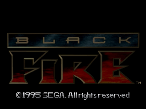 Black Fire title screen for Sega Saturn